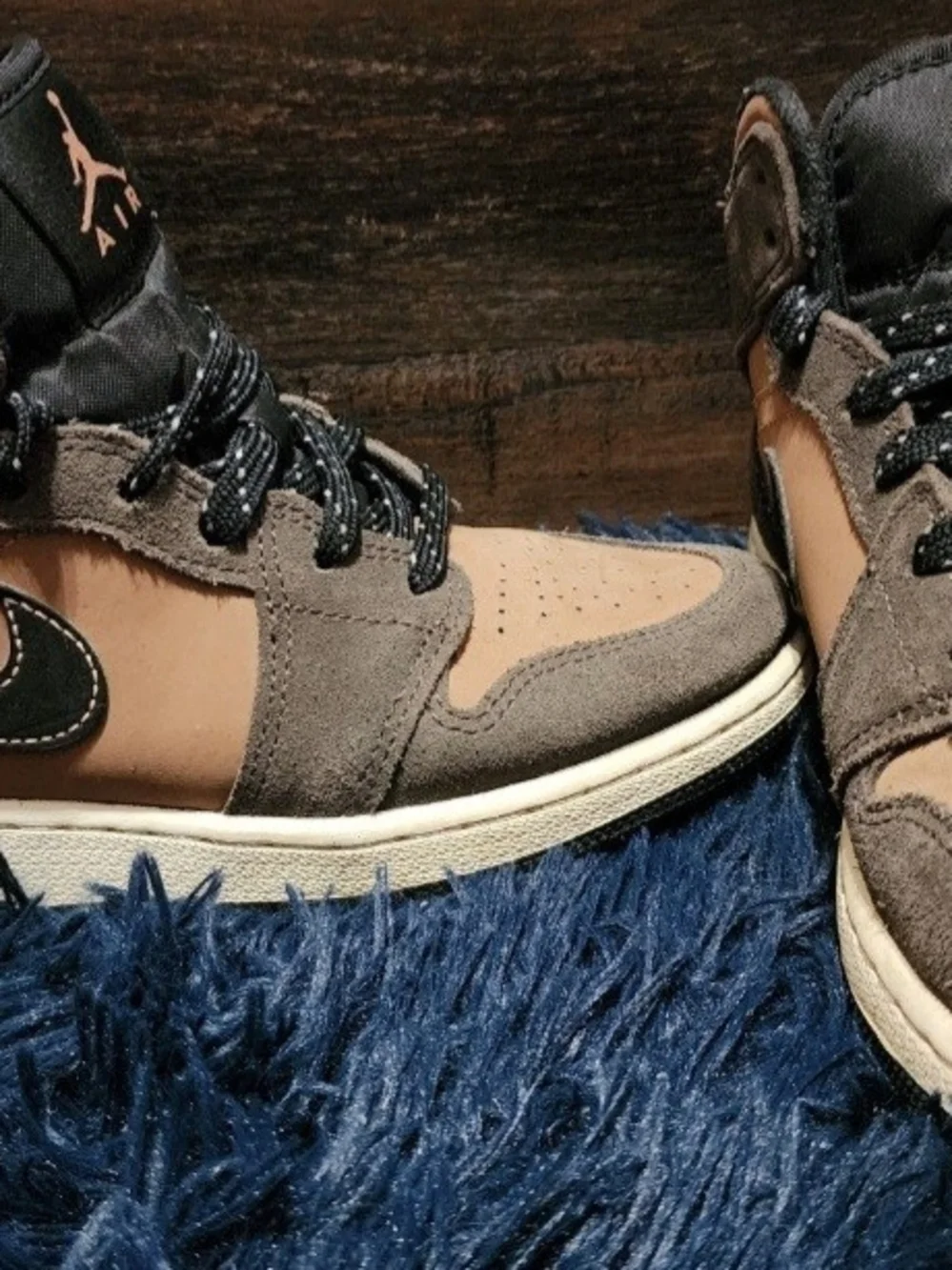 Air Jordan High Top Sneakers in Brown and Black